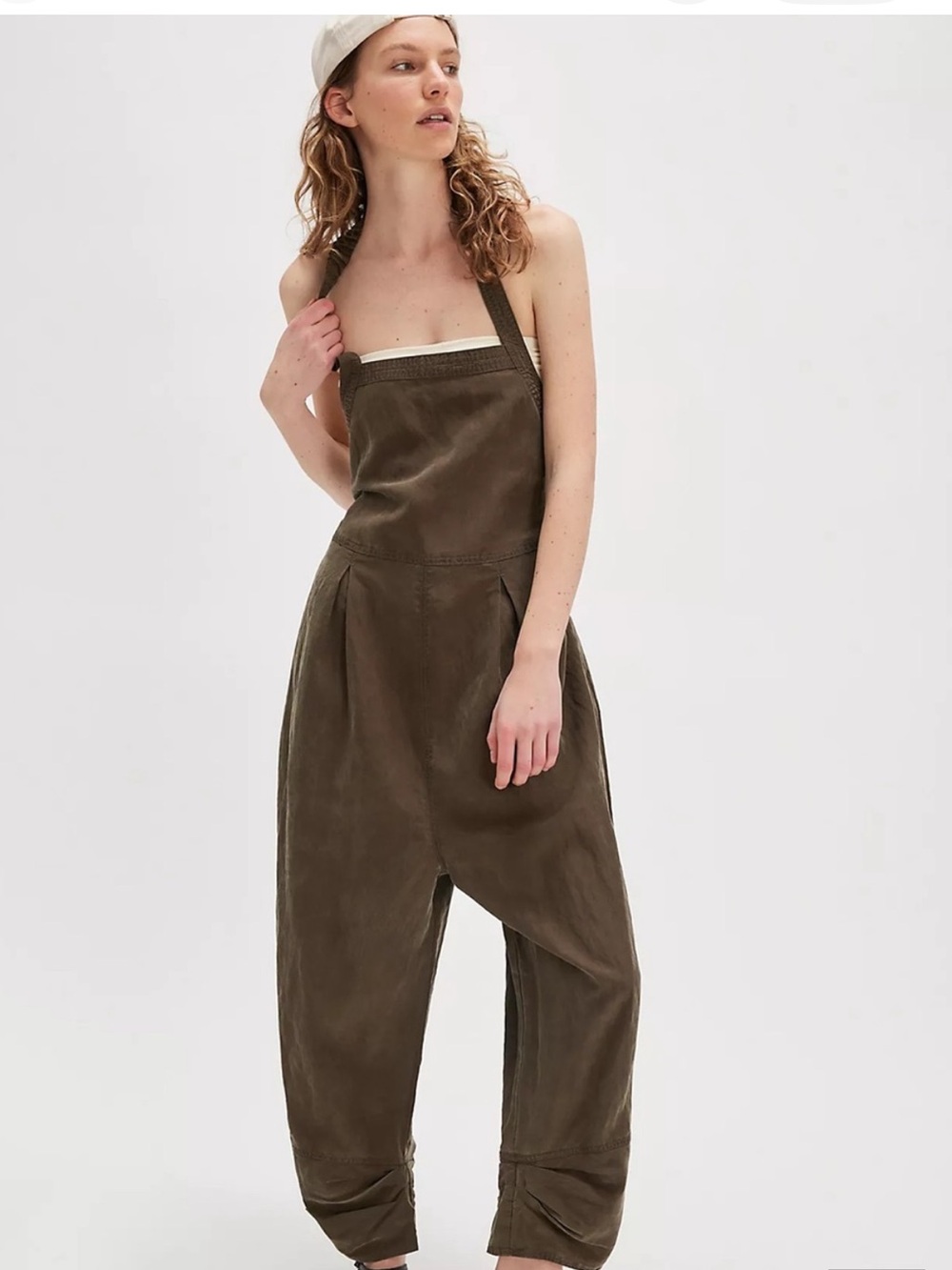 Free People Green Halter Jumpsuit